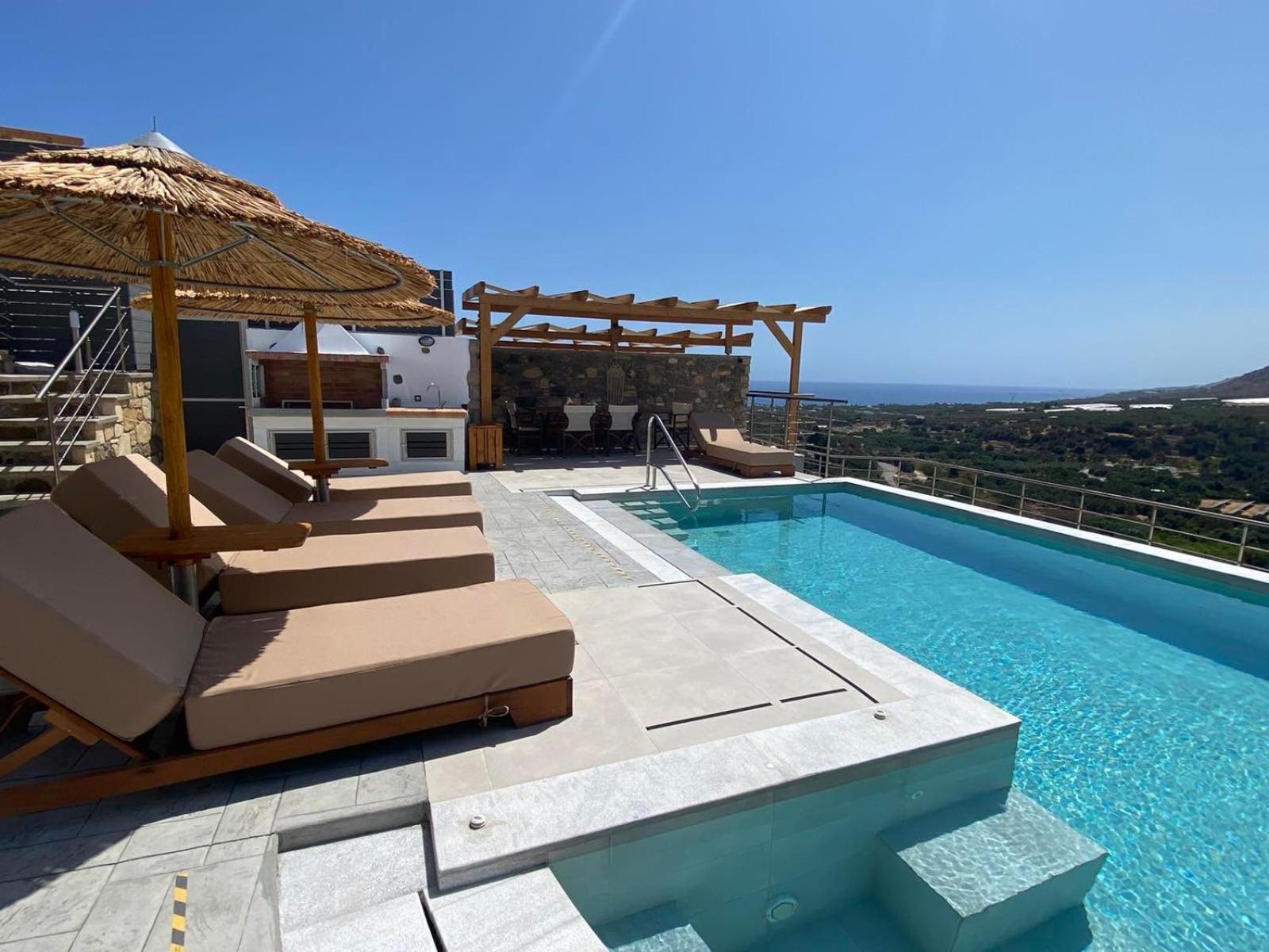 Mediterranean View Villa Makrýgialos المظهر الخارجي الصورة