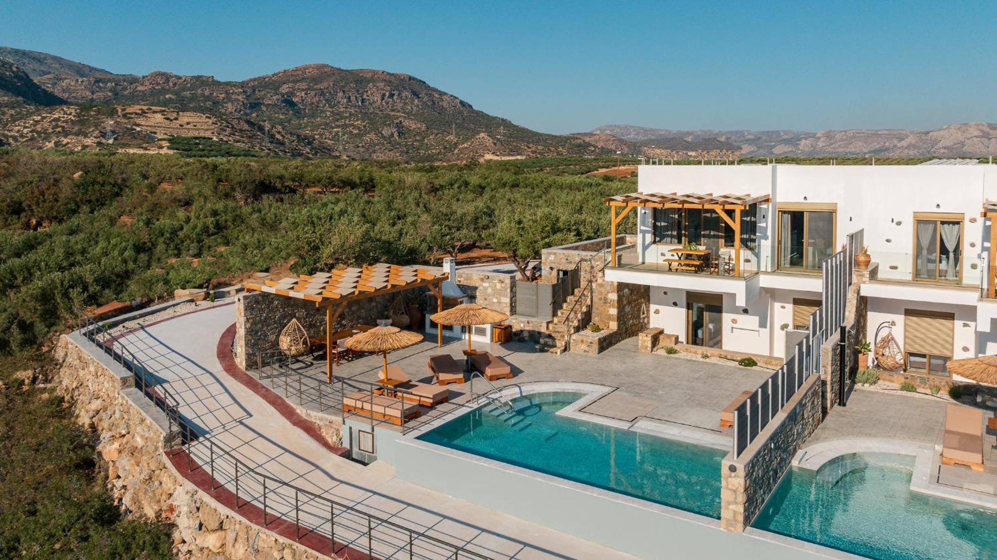 Mediterranean View Villa Makrýgialos المظهر الخارجي الصورة